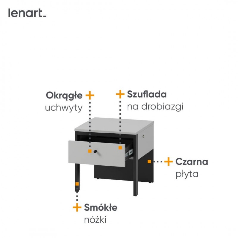 Szafka nocna Gris GS-05 Lenart Meble