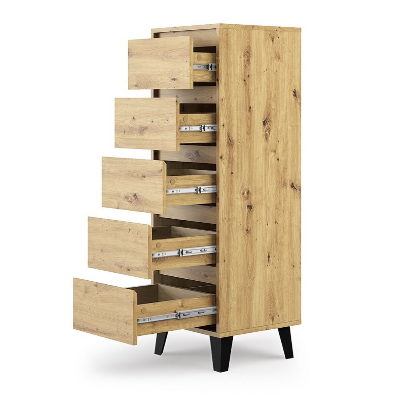 KOMODA SCANDI 5SZUFLAD ARTISAN