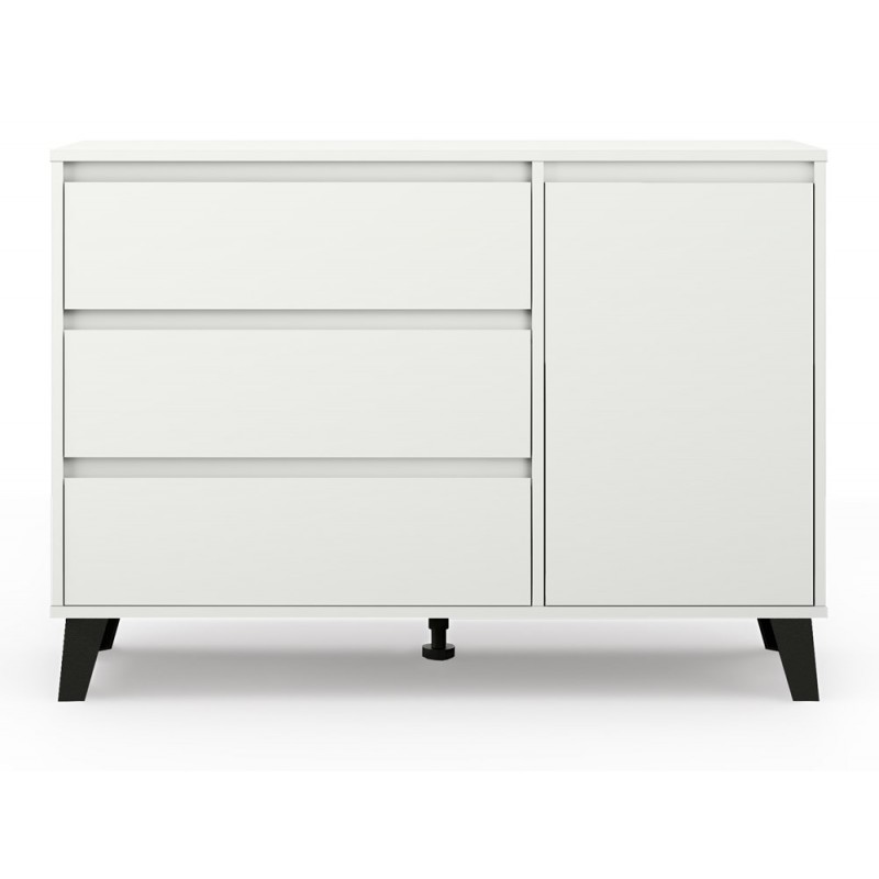 KOMODA SCANDI 1DRZWI 3SZUFLADY BIEL