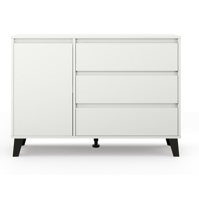 KOMODA SCANDI 1DRZWI 3SZUFLADY BIEL
