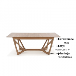Rozkładany stół drewniany Bursztyn kolor-orzech