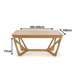 Rozkładany stół drewniany Bursztyn kolor-dąb miodowy