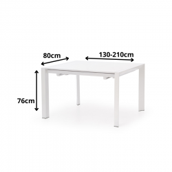 Stół rozkładany Granat z białymi nogami