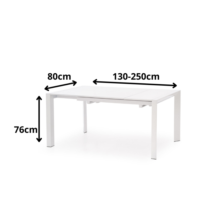 Stół rozkładany Granat XL z białymi nogami