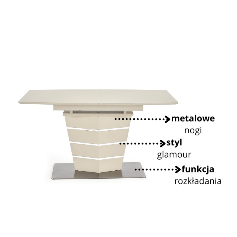 Stół rozkładany Marlit beżowy mat