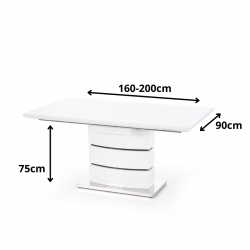Rozkładany elegancki stół Solis biały