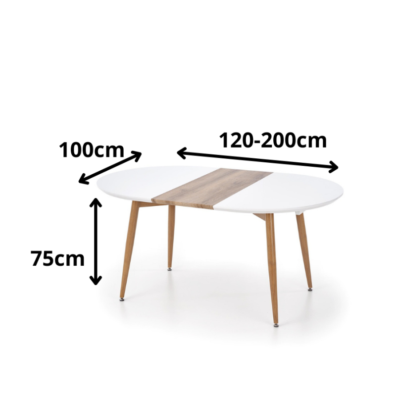 Skandynawski stół rozkładany Seraph dąb miodowy