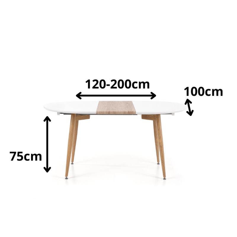 Skandynawski stół rozkładany Seraph dąb san remo