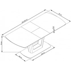 Minimalistyczny stół rozkładany Celesta orzech/antracyt