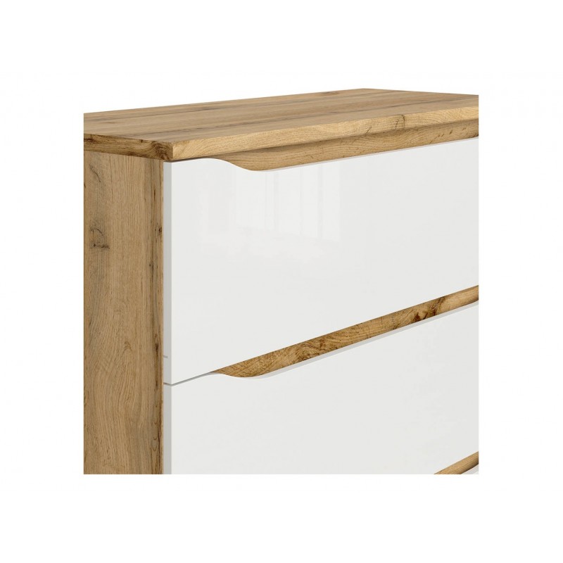 Komoda Nuis 3S Black Red White