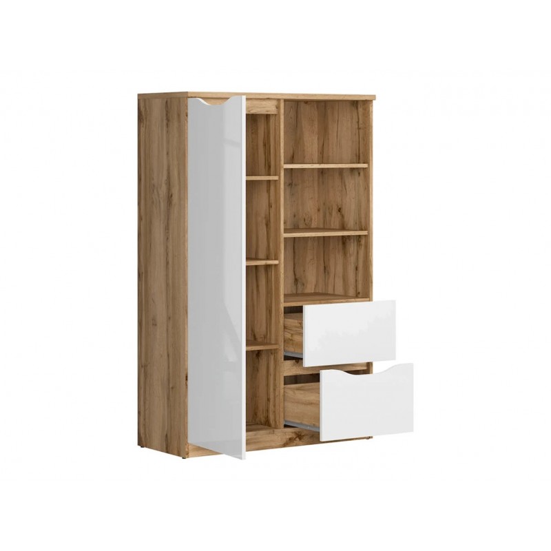 Regał Nuis 1D2S Black Red White