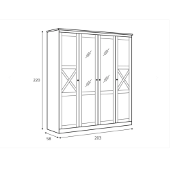 Skandynawska szafa Frija z kolekcji Frija BRW Skandynawska szafa Frija z kolekcji Frija BRW