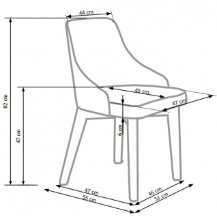 TOLEDO krzesło dąb sonoma / tap. Inari 23 (1p 1szt)