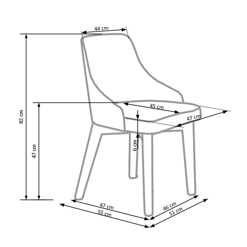 TOLEDO krzesło dąb sonoma / tap. Inari 23 (1p 1szt)
