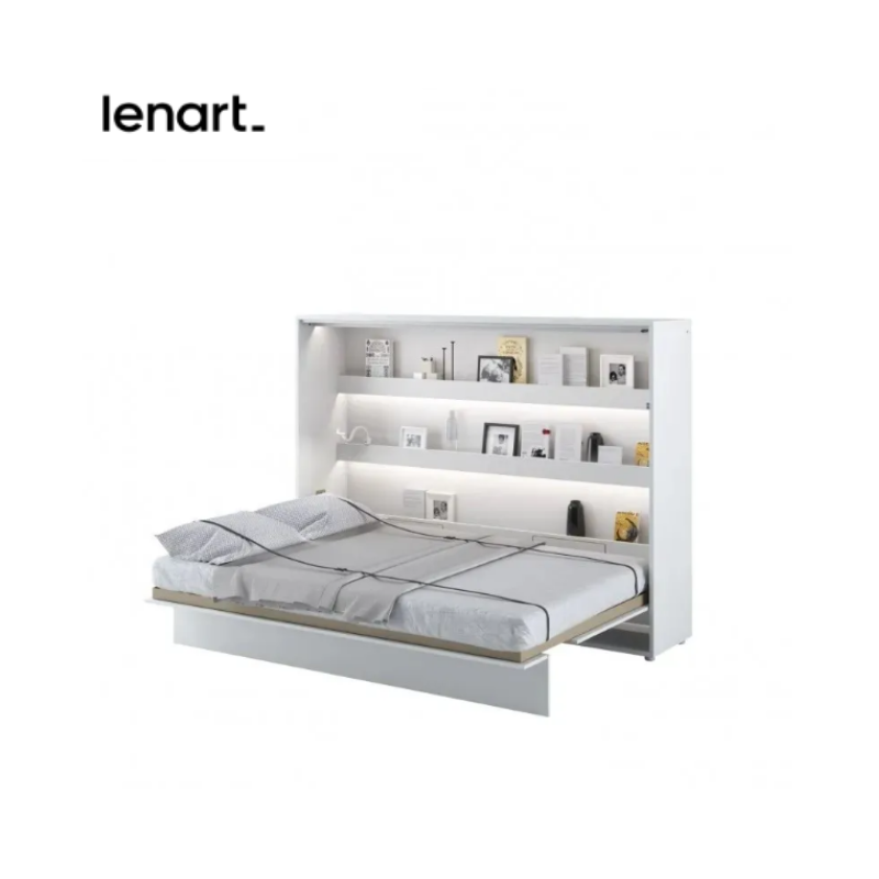 P&oacute;łkotapczan Poziomy BED CONCEPT BC-04 140X200 Biały Połysk