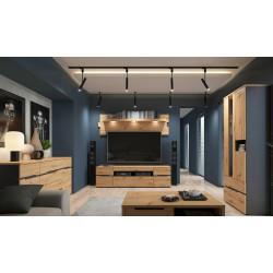 Łóżko piętrowe Namek Black Red White