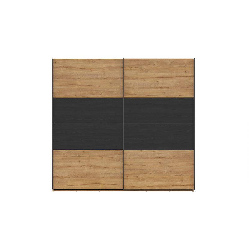 Loftowa szafa przesuwna Maio BRW dąb waterford/dąb czarny