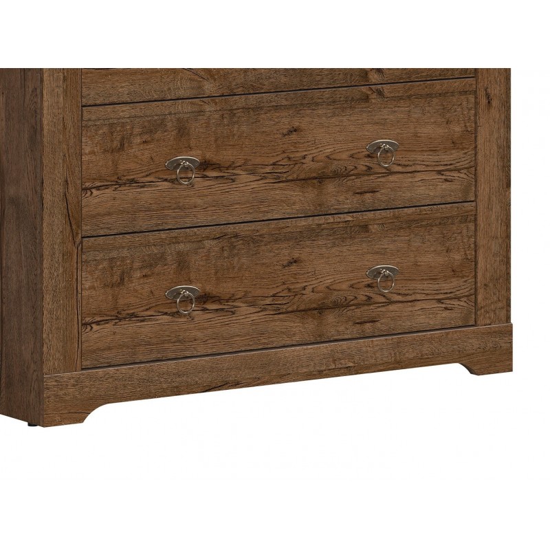 Komoda Patras 5S Black Red White