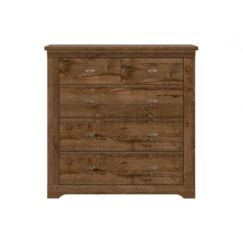 Komoda Patras 5S Black Red White