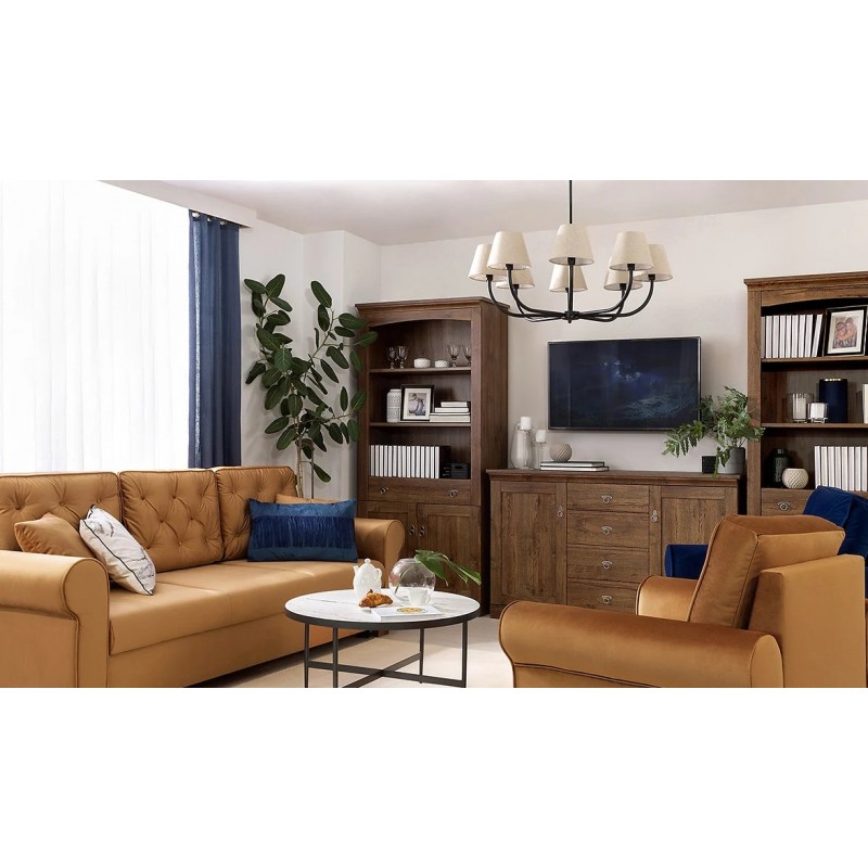 Regał Patras 2D1S Black Red White