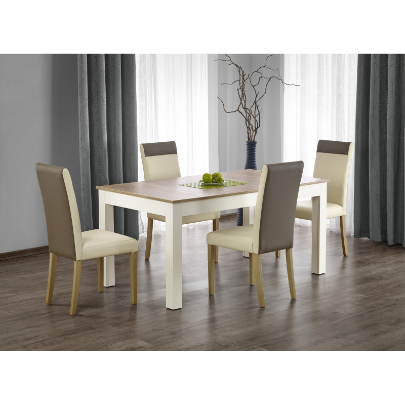 SEWERYN 160/300 cm stół kolor dąb sonoma / biały (160-300x90x76