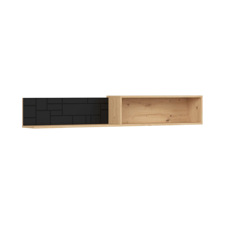 Półka z kolekcji Pont BRW dąb artisan/czarny mat
