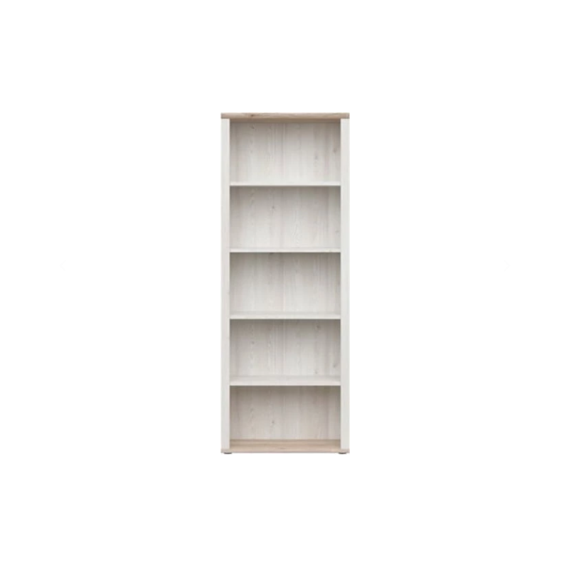 Wysoki regał z kolekcji Romance BRW modrzew sibiu jasny/dąb san