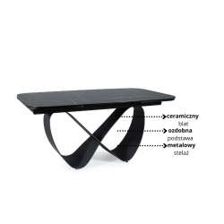 Stół rozkładany Infinity Ceramic z ceramicznym blatem azario