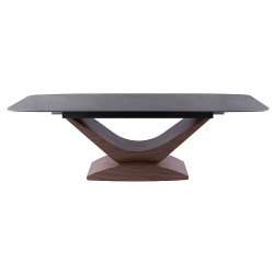 Rozkładany ceramiczny stół Dolce Ceramic szary marmur/orzech