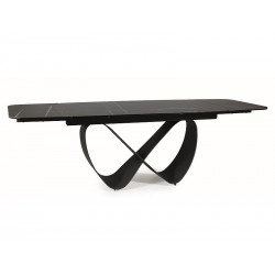 Stół rozkładany Infinity Ceramic z ceramicznym blatem azario black/czarny mat 160(240)x95