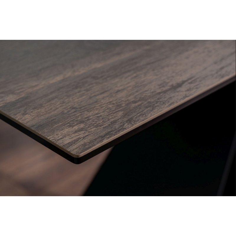 Stół ceramiczny Westin Ceramic brąz efekt drewna/czarny