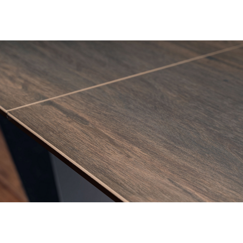 Stół ceramiczny Westin Ceramic brąz efekt drewna/czarny