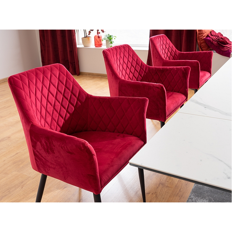 STÓŁ WESTIN III CERAMIC BIAŁY MARMUR/CZARNY MAT (180-260)X90