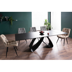 Stół rozkładany Samanta Ceramic czarny sahara noir/czarny mat