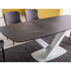 Stół rozkładany Cassino II Ceramic grafit marmur/biały mat