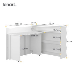 Biurko rozkładane WORK CONCEPT CW-01L Lenart