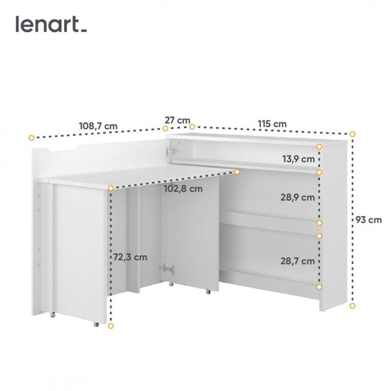 Biurko rozkładane WORK CONCEPT CW-01L Lenart