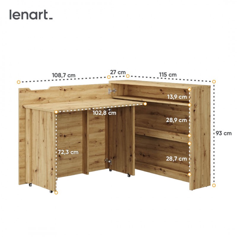 Biurko rozkładane WORK CONCEPT CW-01L Lenart
