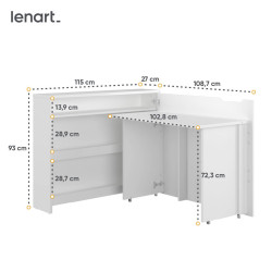 Biurko rozkładane WORK CONCEPT CW-01P Lenart