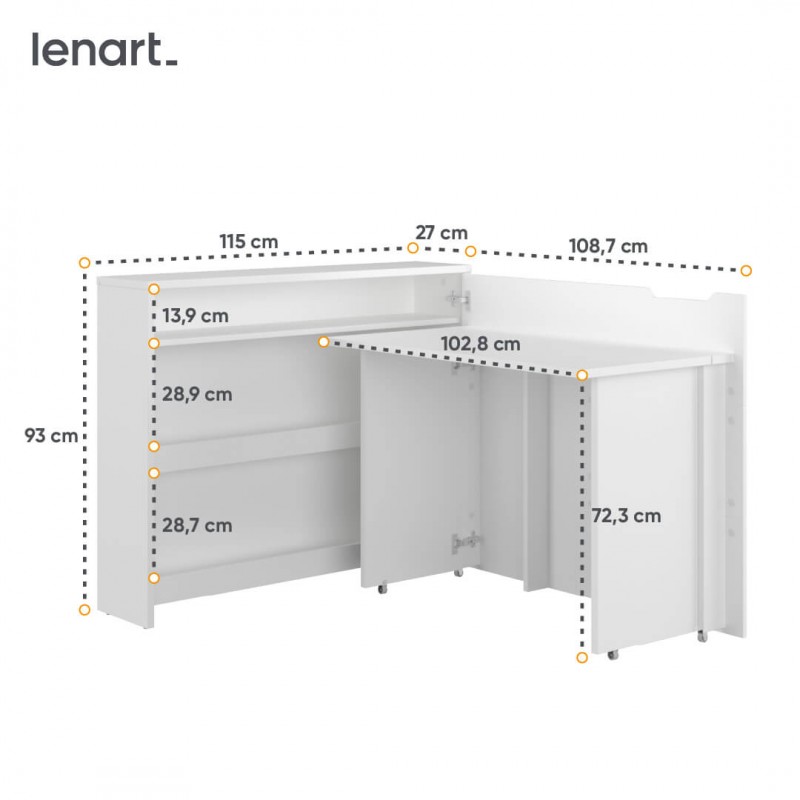 Biurko rozkładane WORK CONCEPT CW-01P Lenart