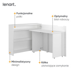 Biurko rozkładane WORK CONCEPT CW-01P Lenart