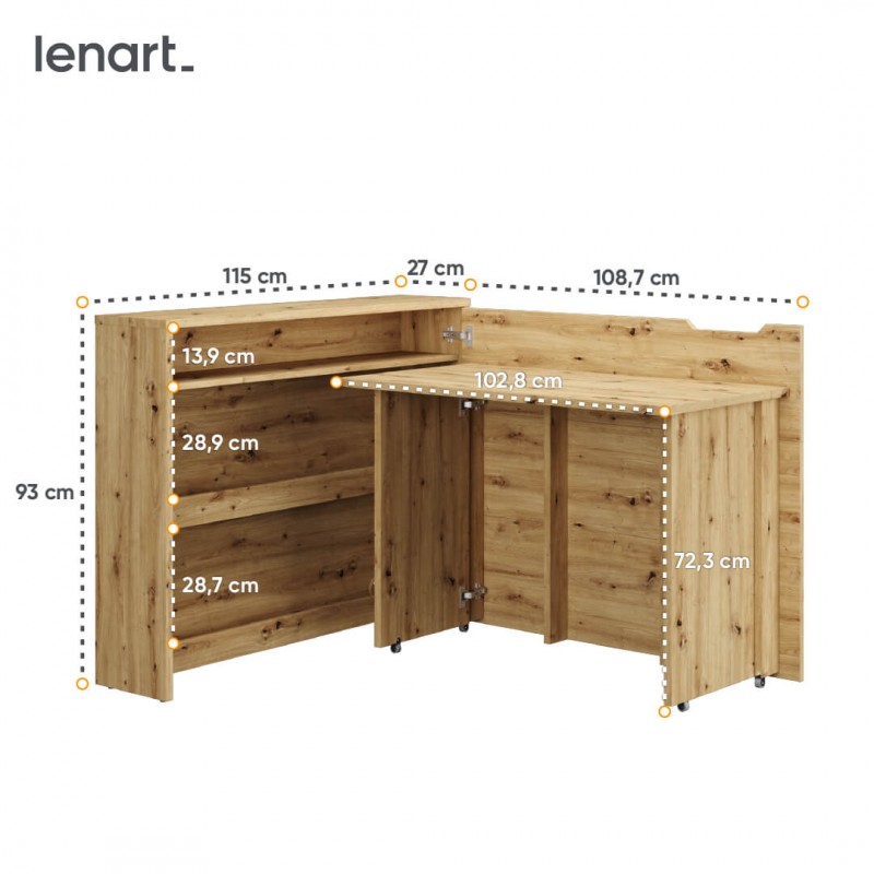 Biurko rozkładane WORK CONCEPT CW-01P Lenart