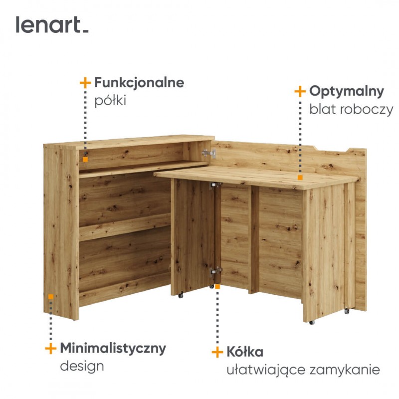 Biurko rozkładane WORK CONCEPT CW-01P Lenart