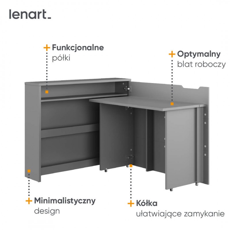 Biurko rozkładane WORK CONCEPT CW-01P Lenart