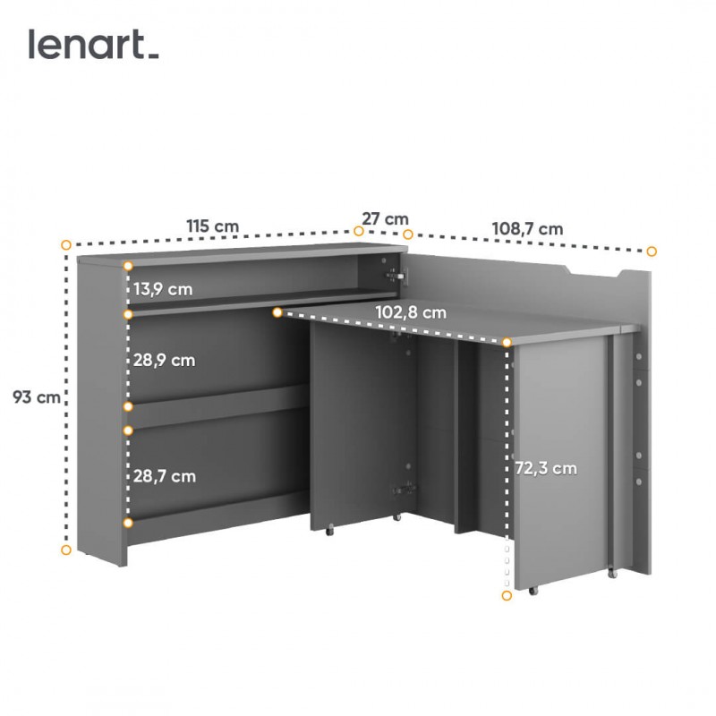 Biurko rozkładane WORK CONCEPT CW-01P Lenart