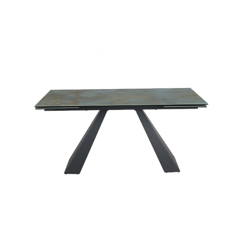 Rozkładany stół Salvadore Ceramic turkus ossido verde/czarny