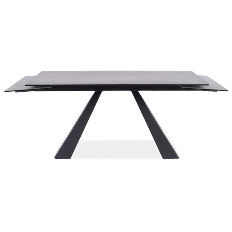 Rozkładany stół Salvadore Ceramic szary marmur/czarny mat