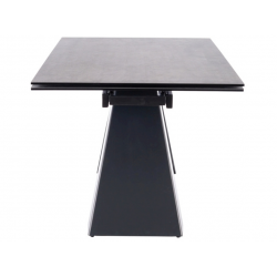 Rozkładany stół Salvadore Ceramic szary marmur/czarny mat