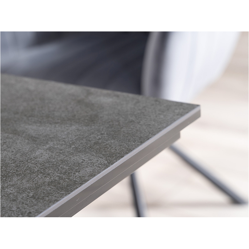 Rozkładany stół Salvadore Ceramic szary marmur/czarny mat