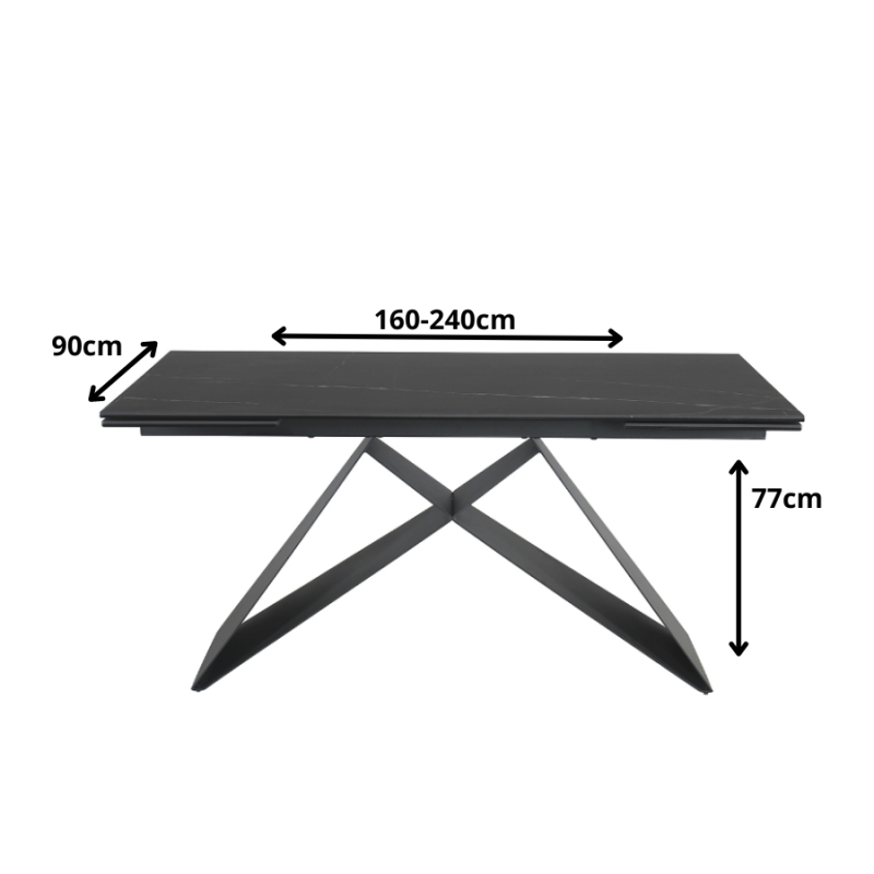 Stół ceramiczny Westin Ceramic sahara noir/czarny